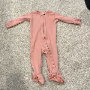 Loved Baby 0-3month pink zip-up onesie.